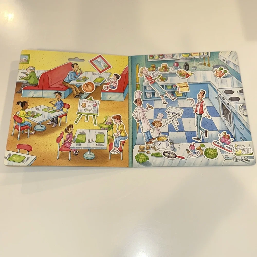 IMAGINETICS Magnetic Restaurant Scene and 19 Magnets - Complete